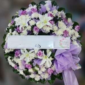 พวงหรีดดอกไม้สด FFW00010