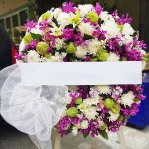 พวงหรีดดอกไม้สด FFW00016