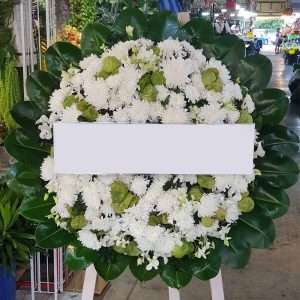 พวงหรีดดอกไม้สด FFW00022