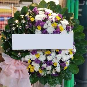 พวงหรีดดอกไม้สด FFW00024
